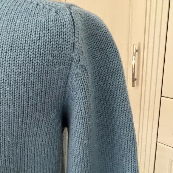 Burberry Merino Blue Turtleneck, fits Small - Picture 6 of 10
